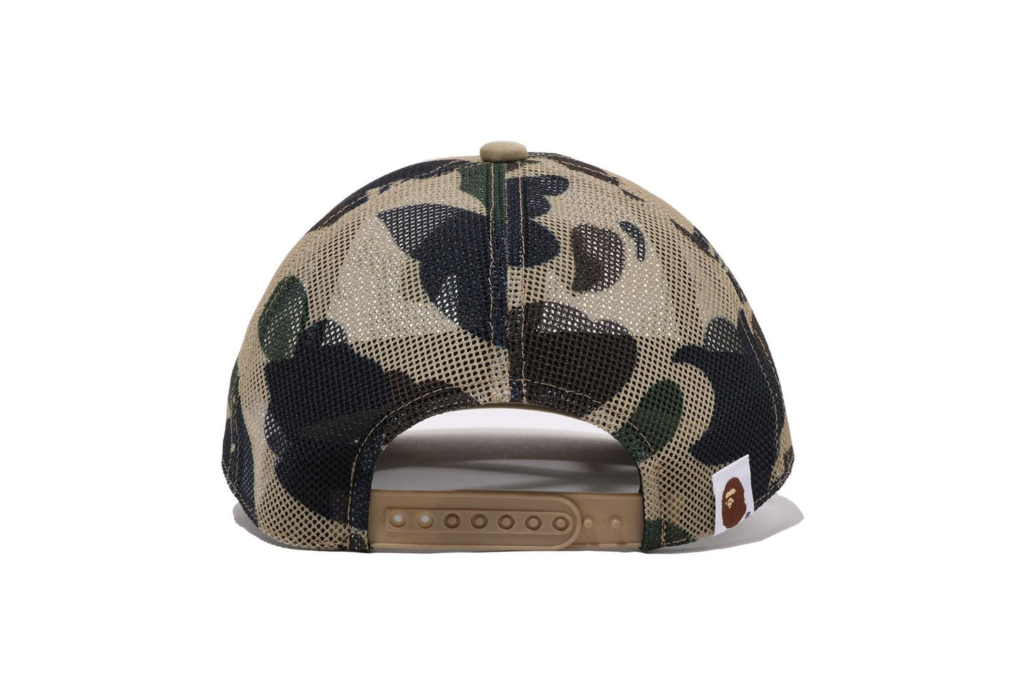 BAPE 1ST CAMO 大學刺繡全網帽