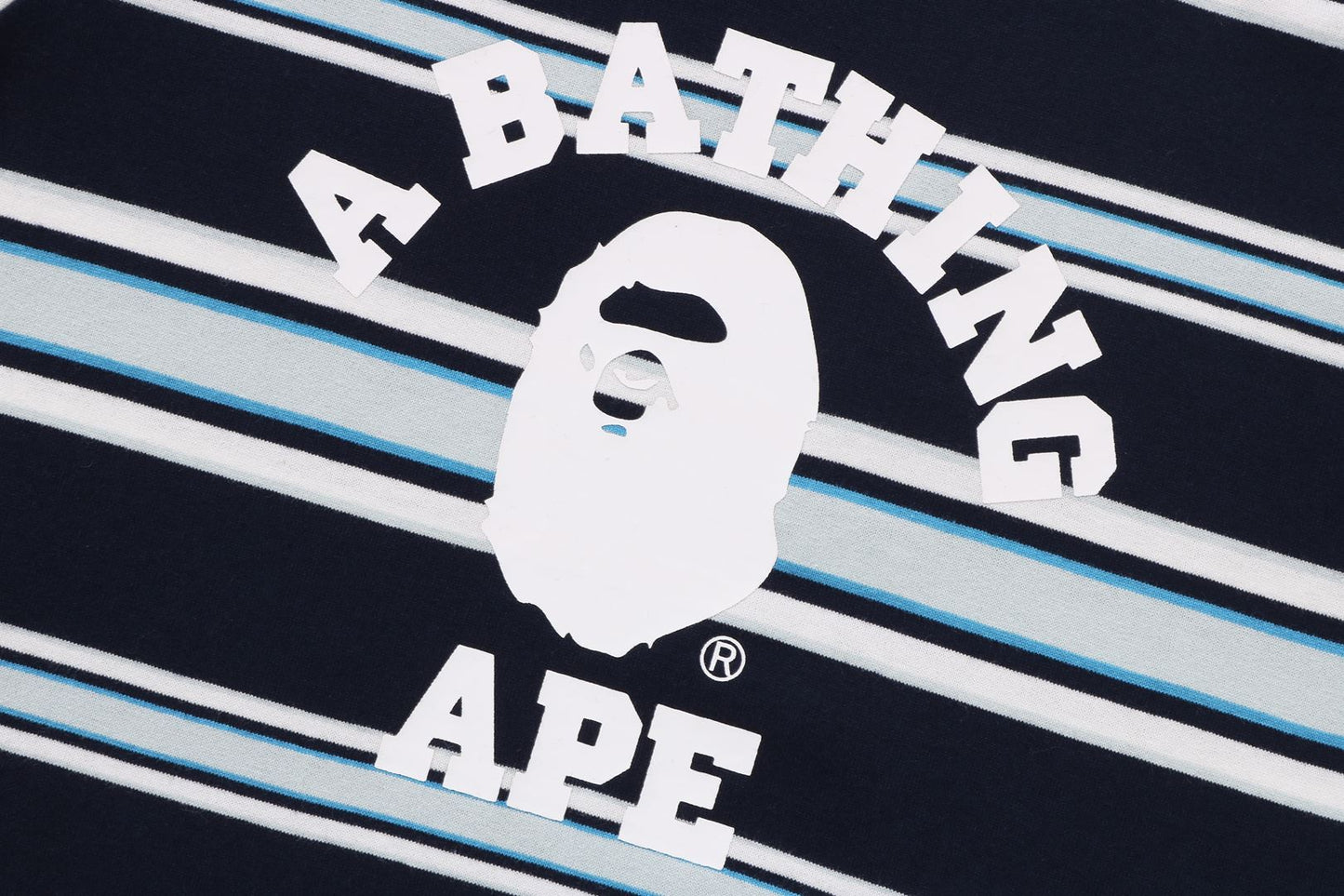 BAPE 大學條紋T恤