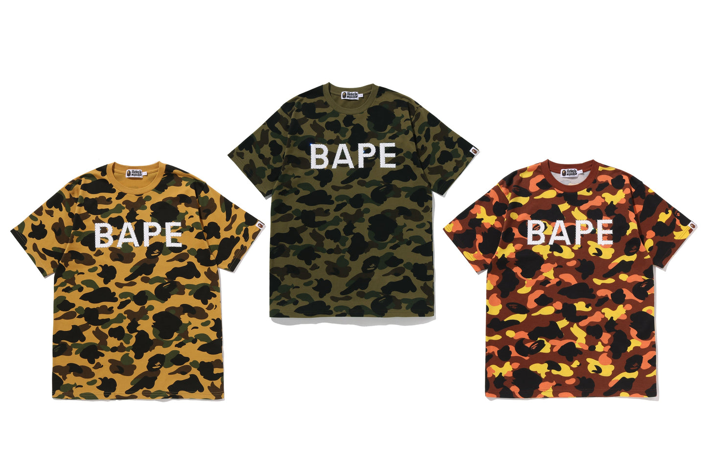 BAPE 1ST CAMO水晶亮片T恤