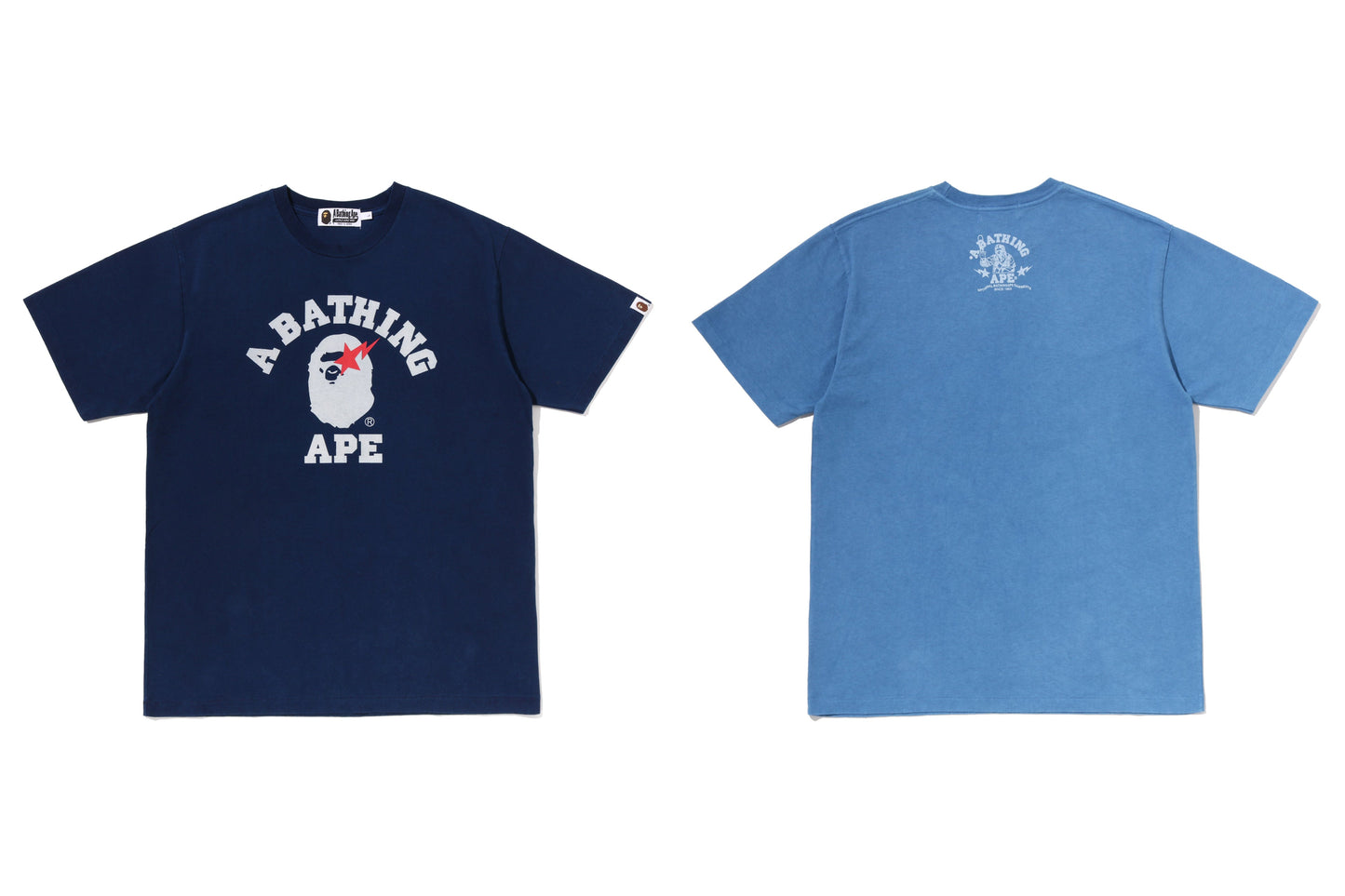 BAPE 大學藍色T恤