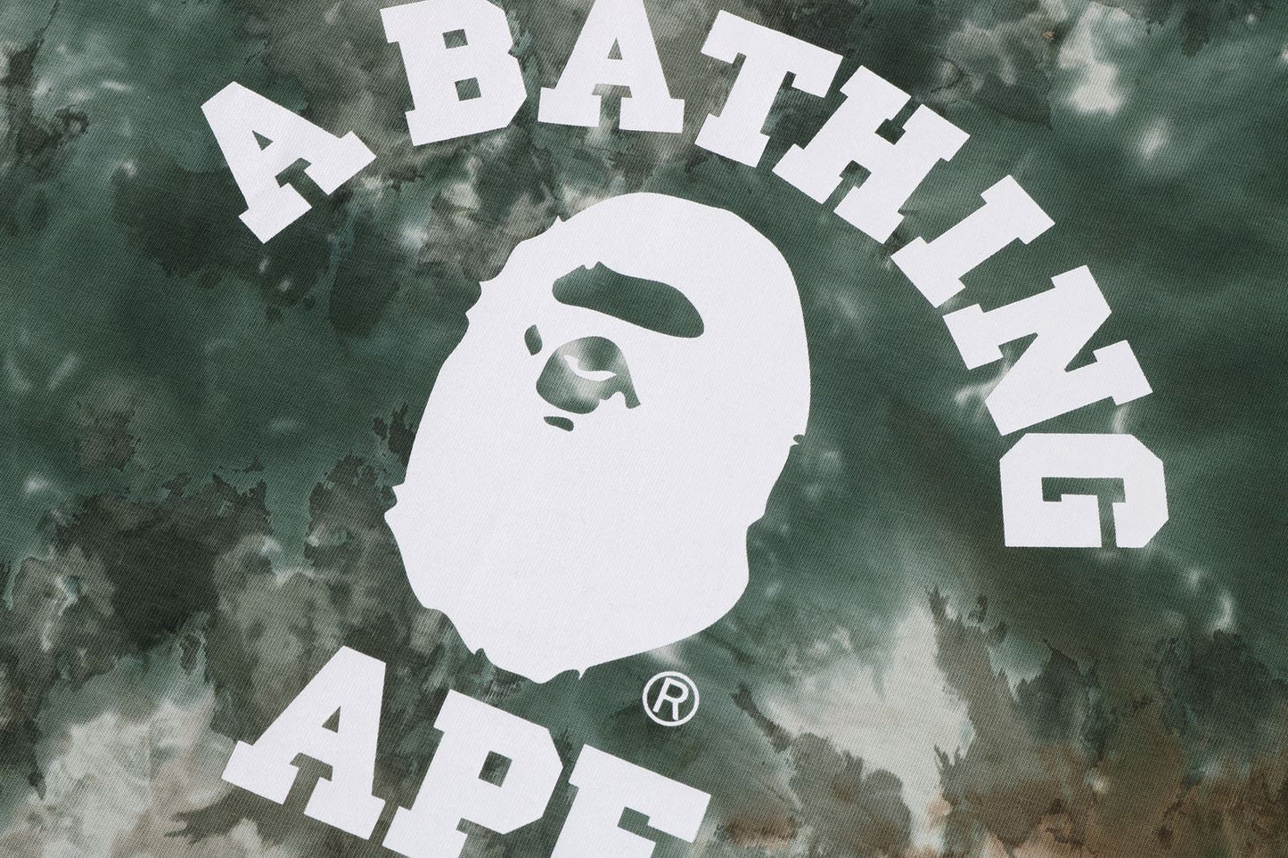 BAPE TIE DYE 大學風格寬鬆短袖T恤
