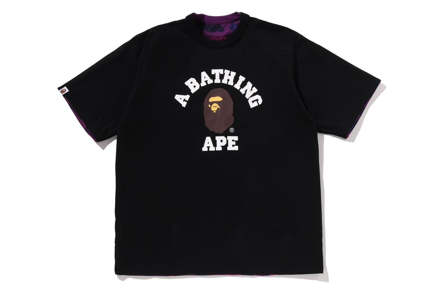 BAPE 彩色迷彩可翻轉短袖T恤