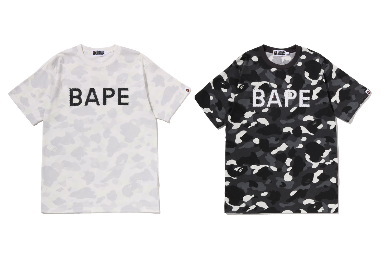 BAPE 城市迷彩水晶裝飾LOGO短袖T恤