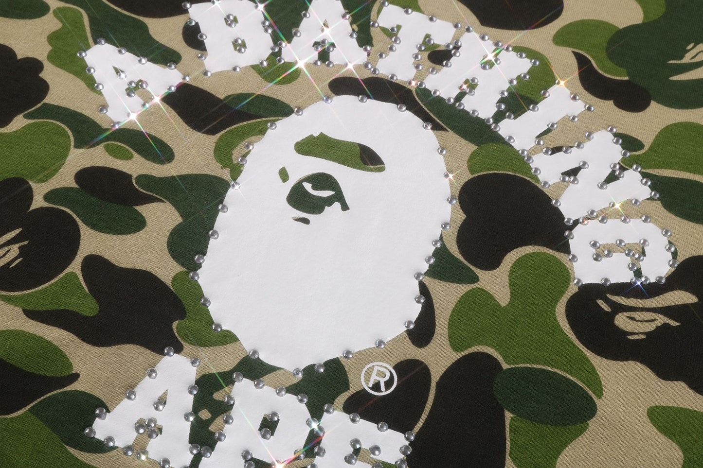 BAPE ABC CAMO CRYSTAL STONE OVERSIZED TEE