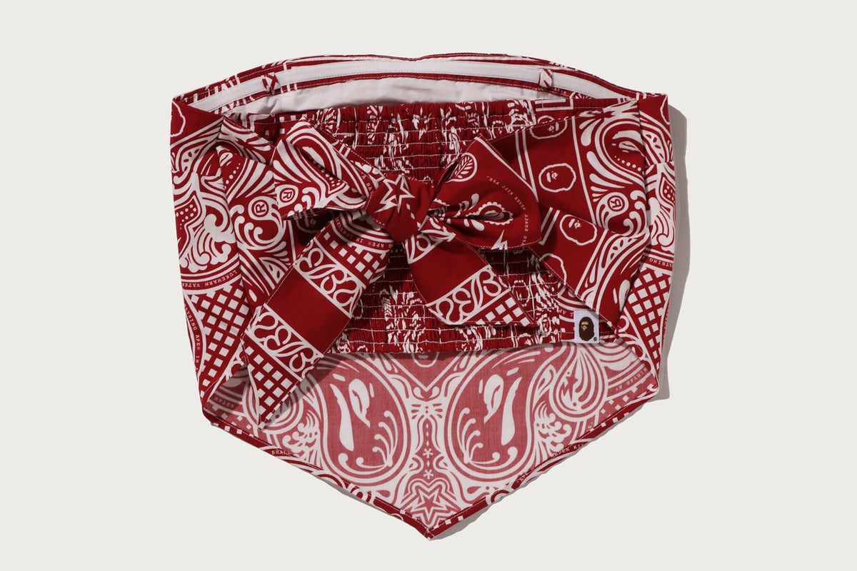 BAPE PAISLEY PATTERN BANDANA SCARF TOP