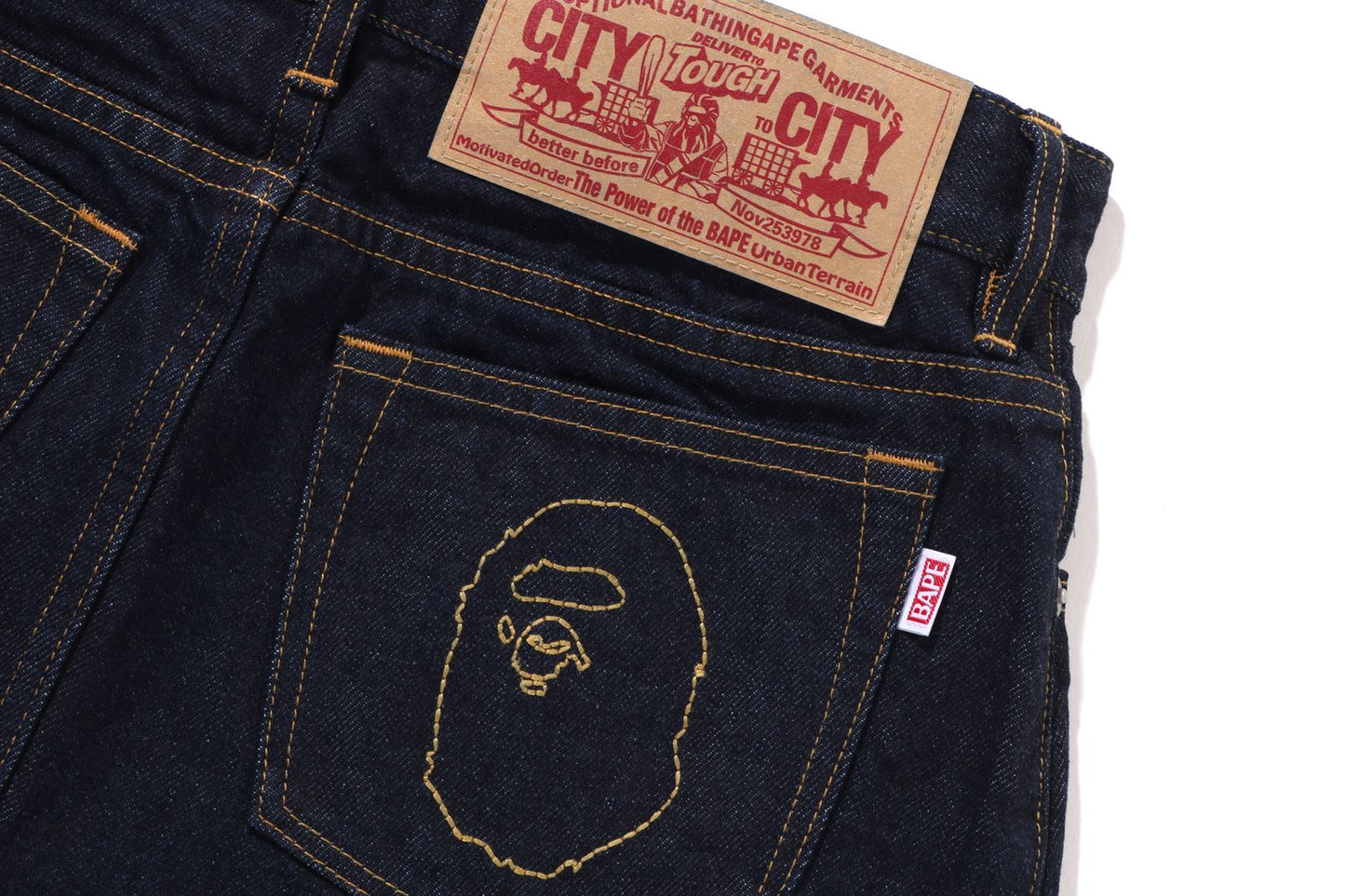 BAPE APE HEAD 刺繡 12 盎司牛仔裙