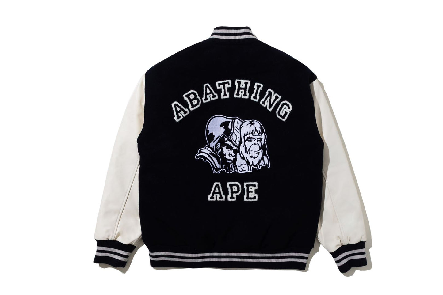 BAPE 【 BAPE BY KAZUKI KURAISHI 】MULTI LOGO VARSITY DOWN JACKET