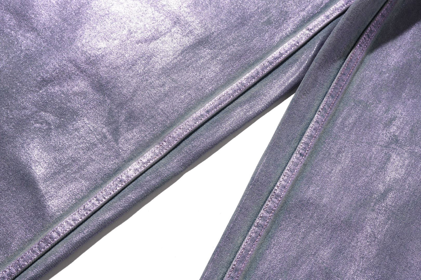 BAPE FOIL WASHED ONE POINT RELAXED FIT DENIM PANTS