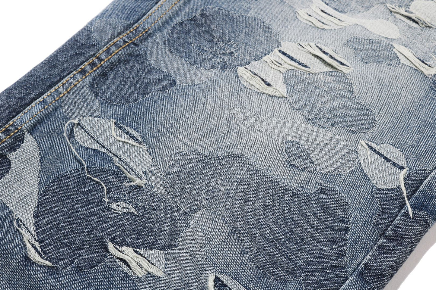 BAPE SOLID CAMO JACQUARD DENIM PANTS