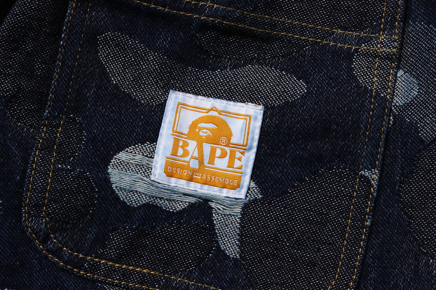 BAPE CAMO JACQUARD DENIM PANTS