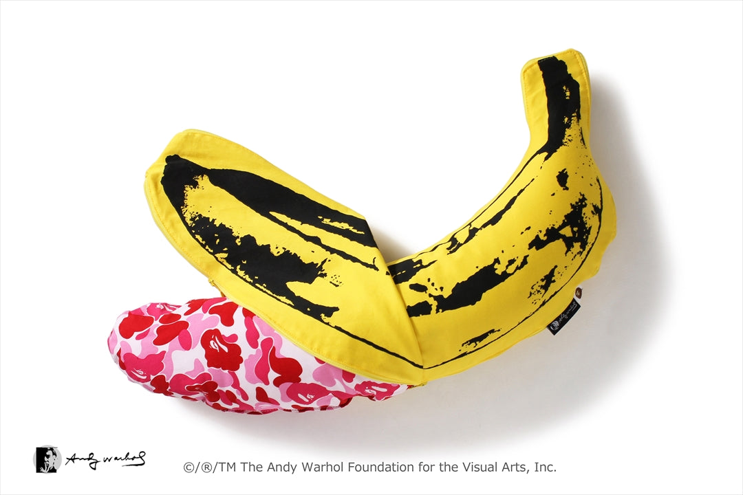 BAPE BAPE X MEDICOM TOY X ANDY WARHOL ABC CAMO BANANA CUSHION S