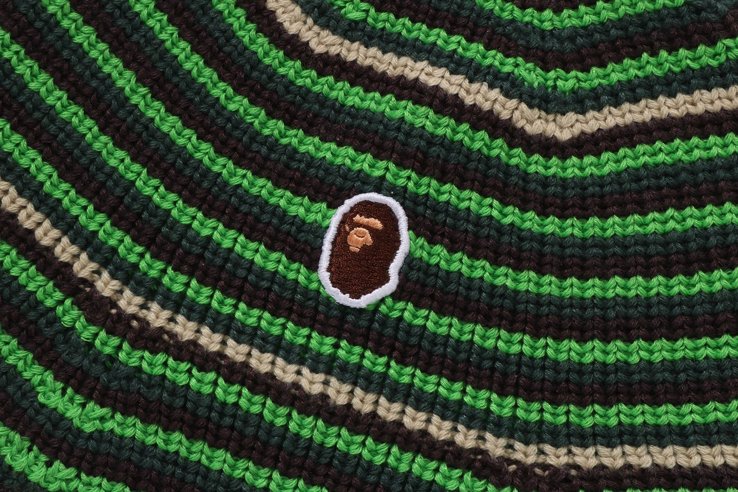 BAPE APE HEAD ONE POINT STRIPE KNIT HAT
