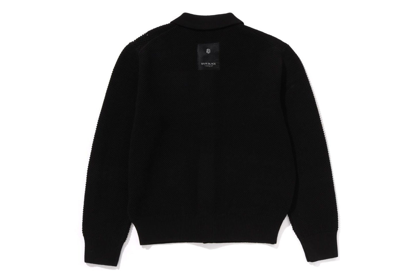 BAPE 黑色鉤針開襟外套