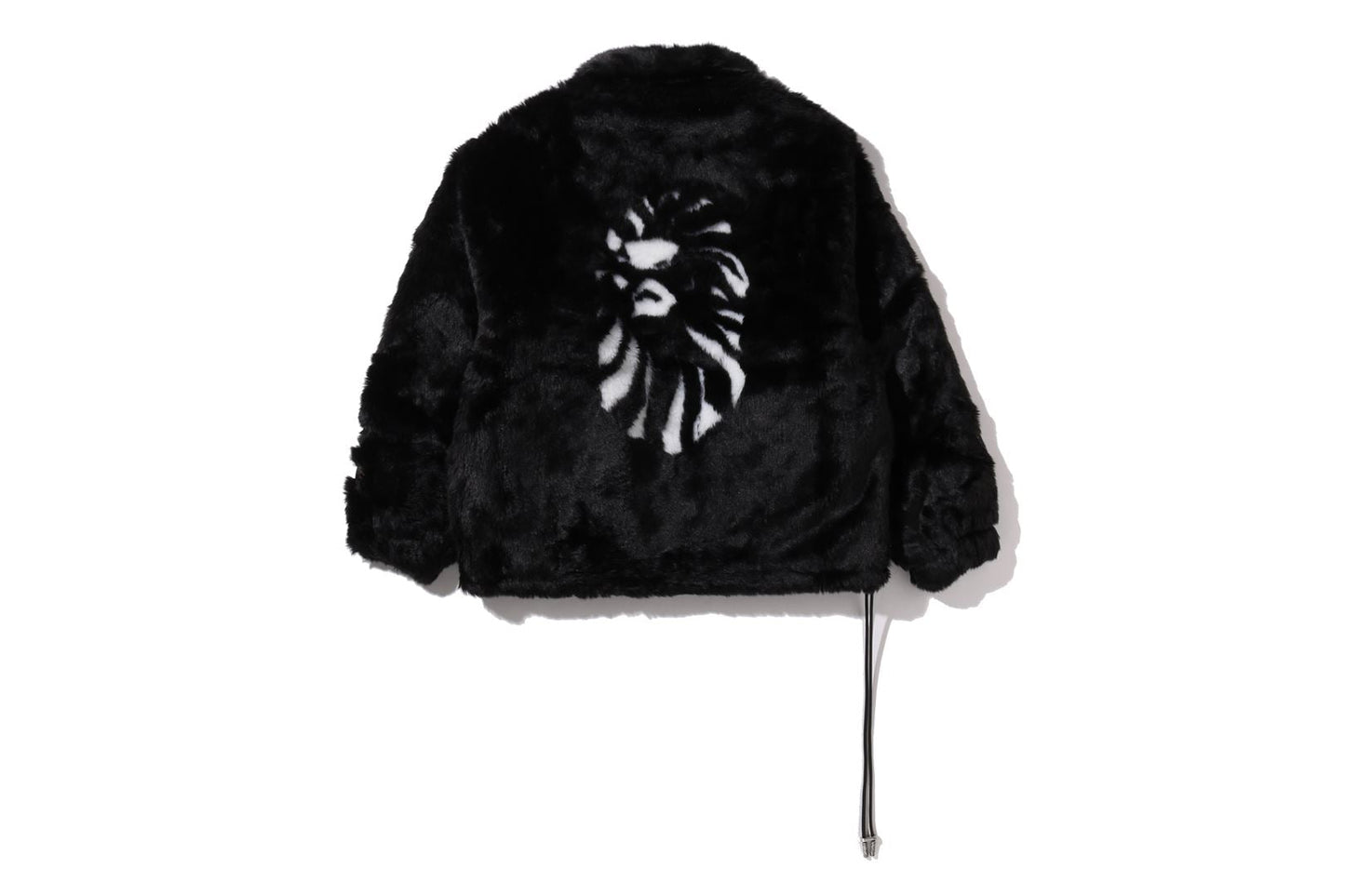 BAPE 黑色人造毛皮外套