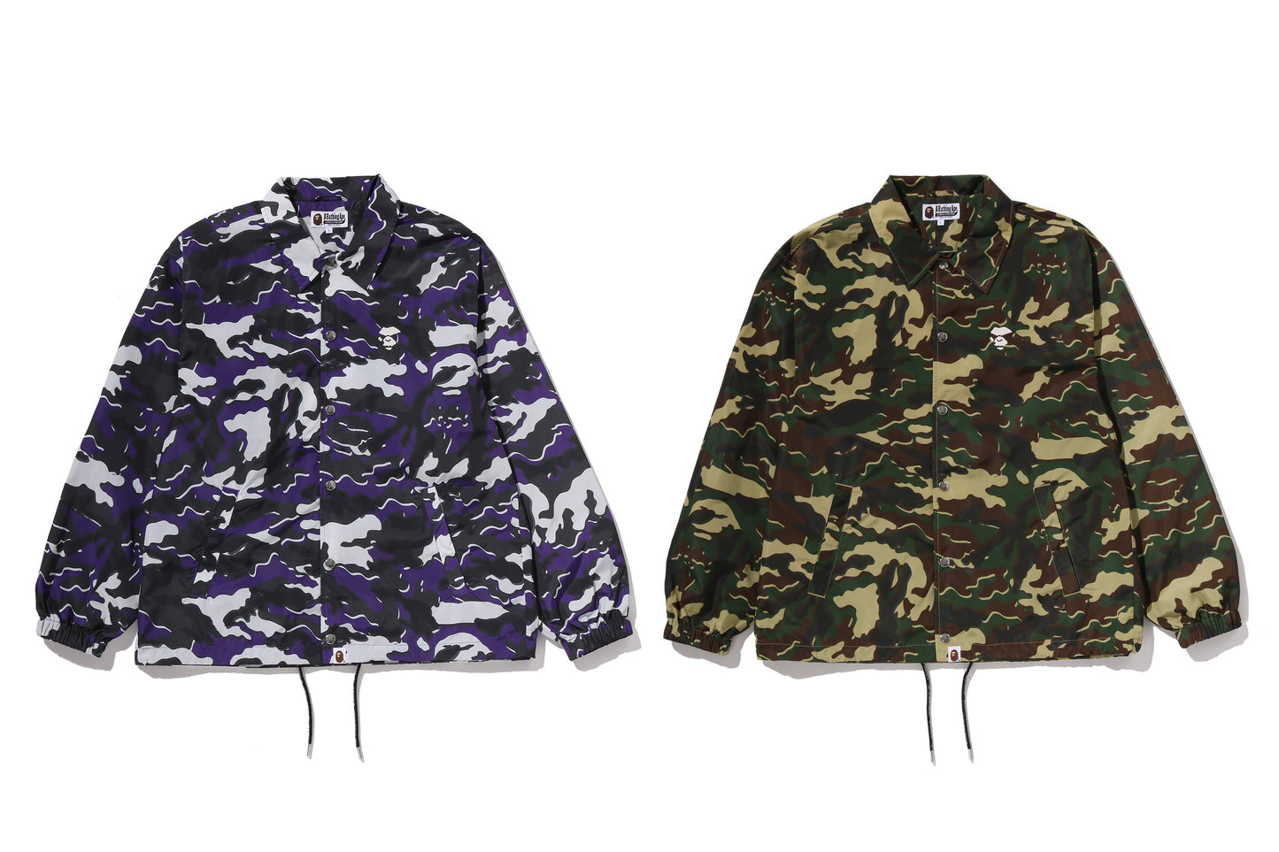 BAPE GLITCH WOODLAND CAMO COACH JACKET