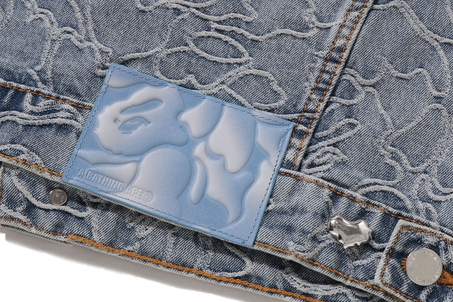 BAPE LINE CAMO CROPPED DENIM JACKET