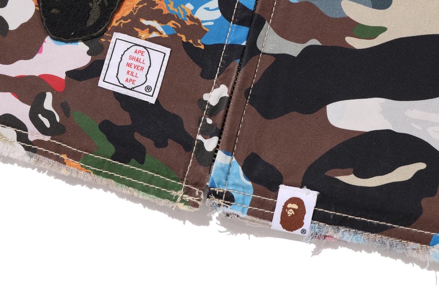 BAPE HYBRID CAMO 多標誌方形 cropped 外套