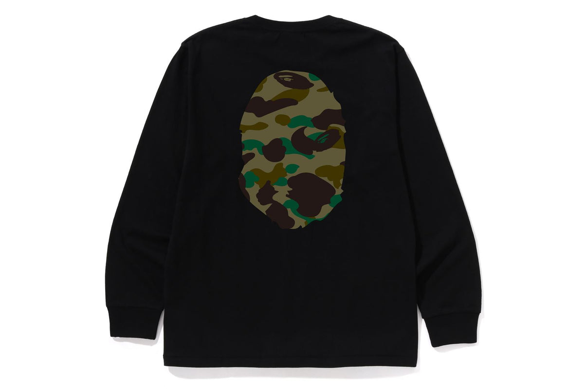 BAPE 1ST CAMO BIG APE HEAD 長袖T恤