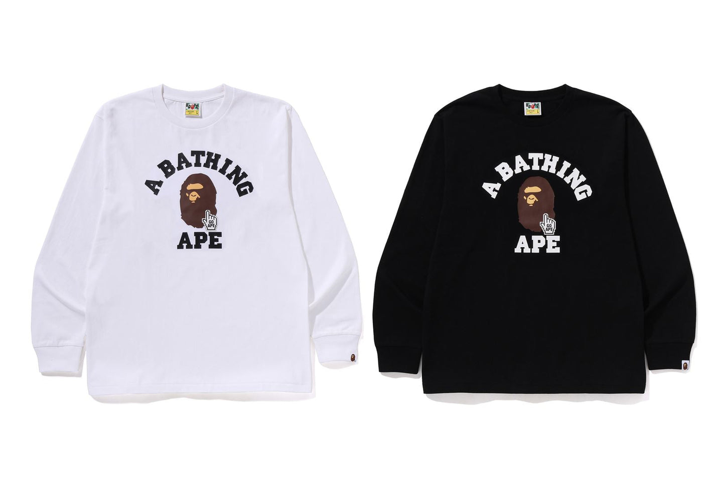 BAPE GO APE POINTER COLLEGE TEE LS TEE BAPEC
