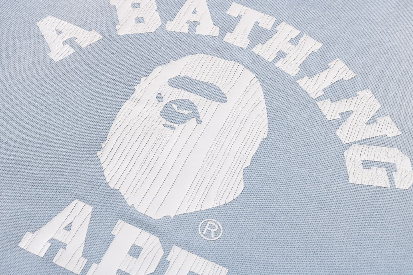 BAPE VINTAGE WASHED COLLEGE PULLOVER HOODIE