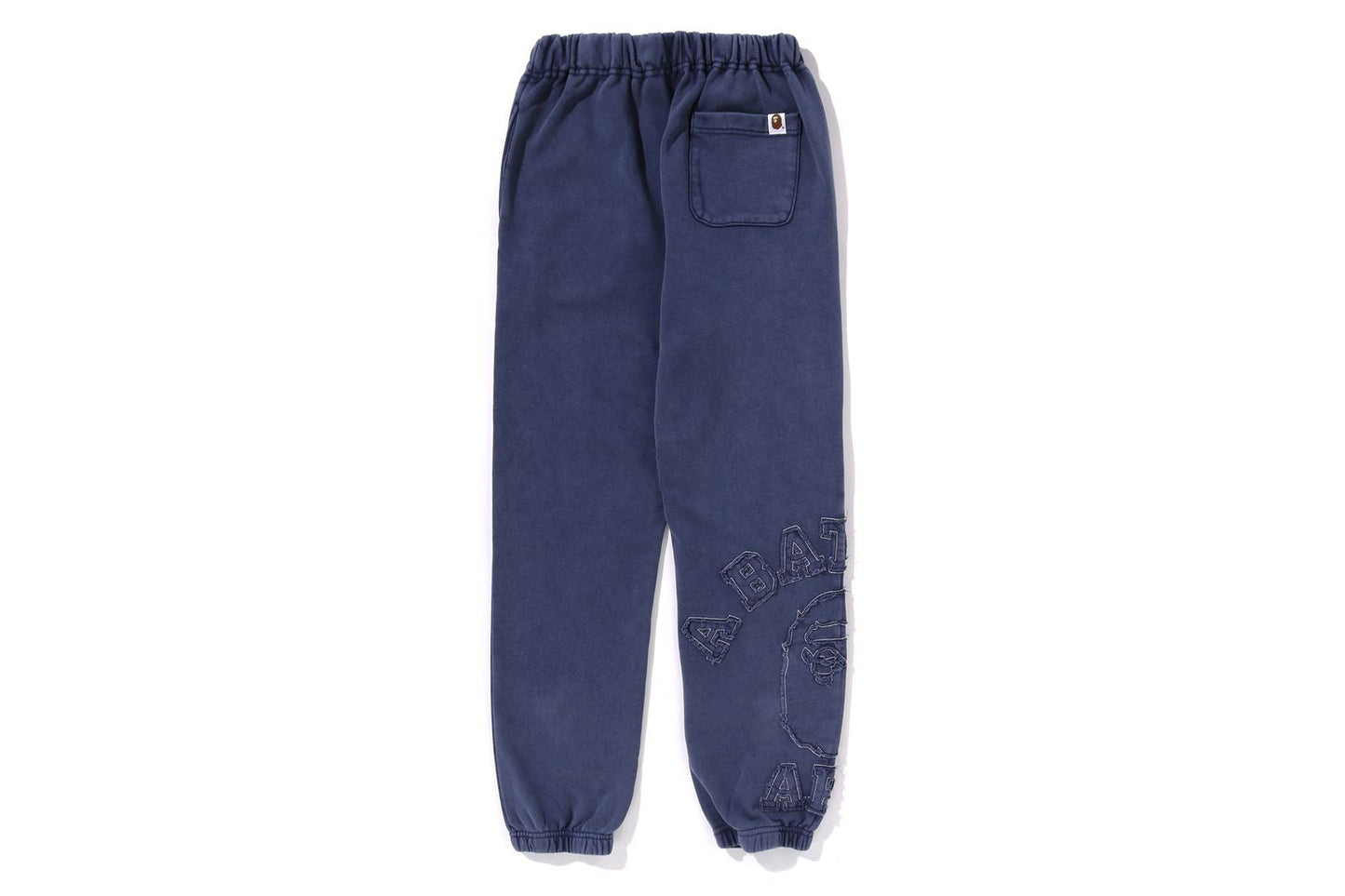 BAPE VINTAGE WASHED COLLEGE PATCH SWEATPANTS