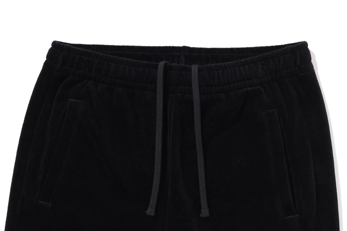 BAPE WASHED MULTI LOGO RHINESTONE VELOUR BOOTCUT FIT PANTS