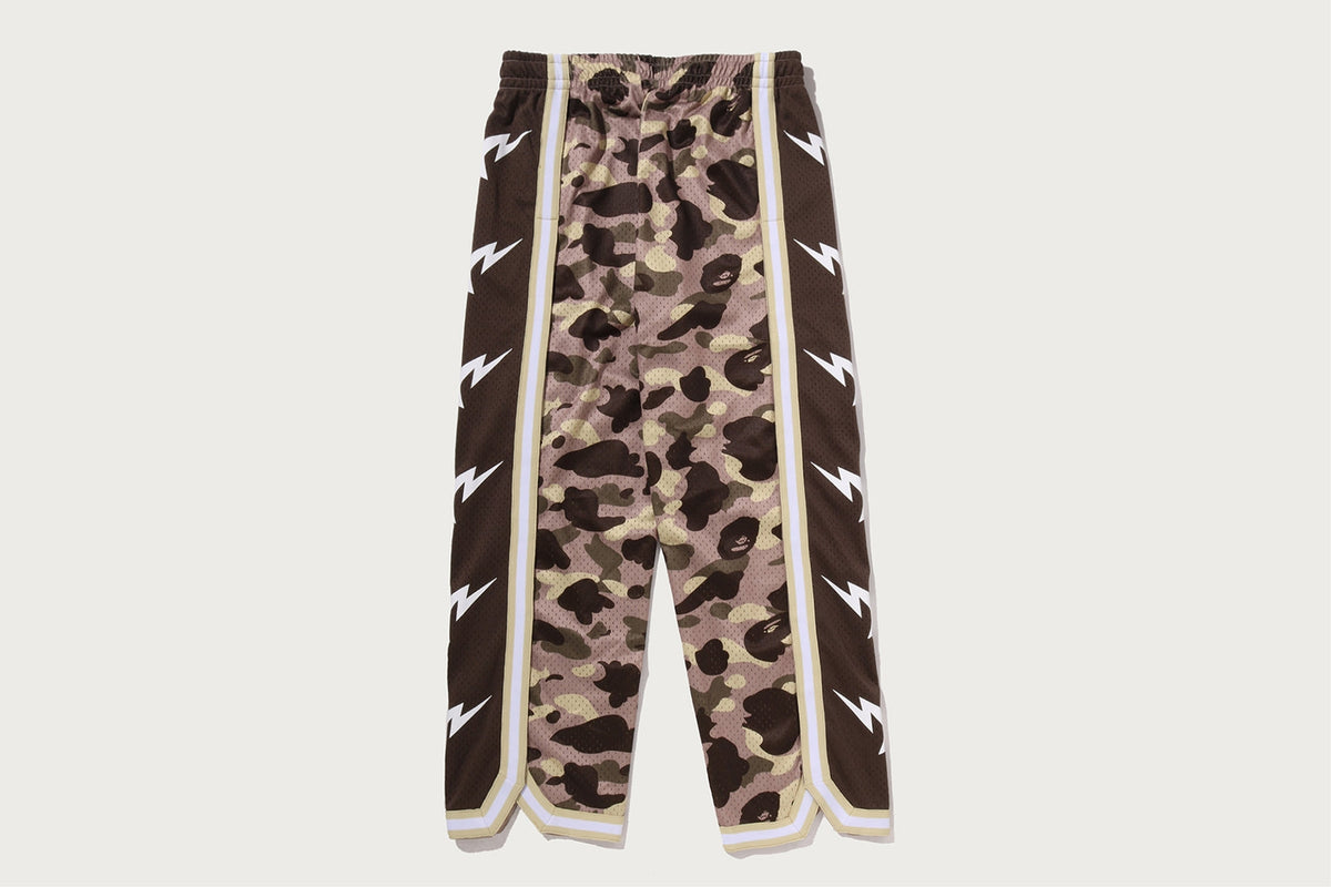 BAPE COLOR CAMO MESH 高開衩按扣鬆身長褲
