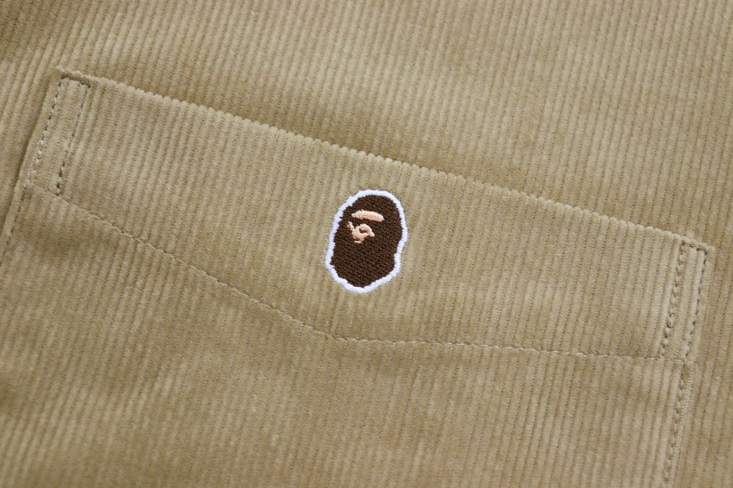 BAPE APE HEAD ONE POINT 絨布放鬆版工作襯衫