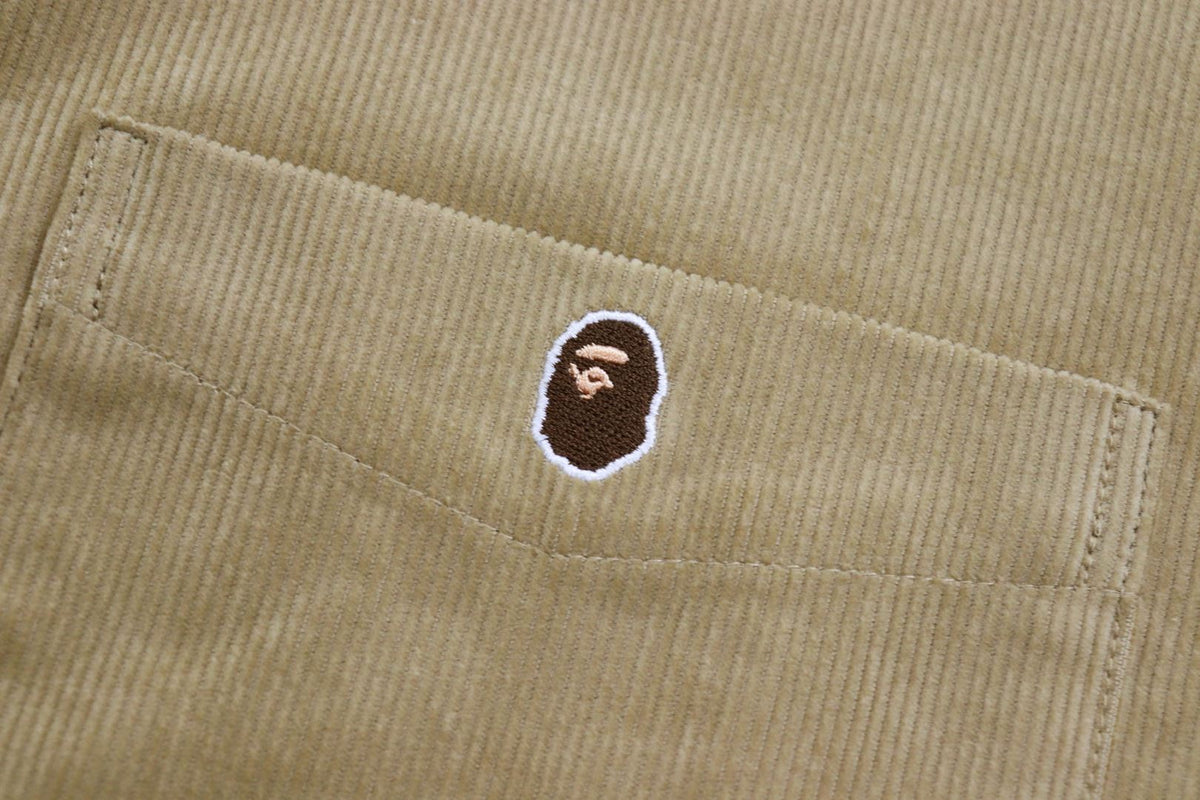 BAPE APE HEAD 一點絨鬆身工作襯衫