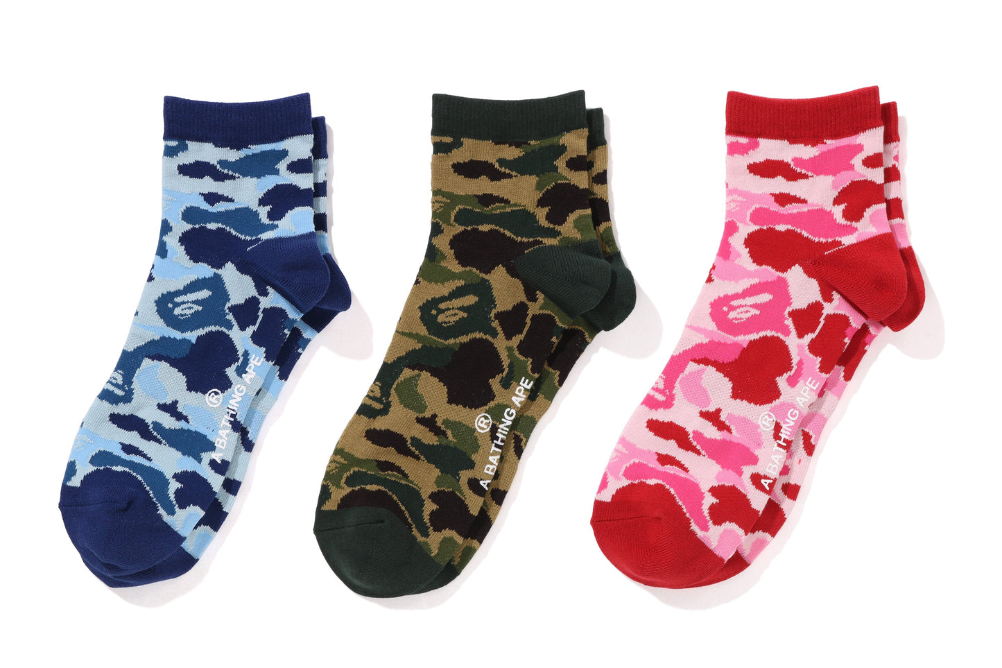 BAPE ABC CAMO ANKLE JACQUARD SOCKS