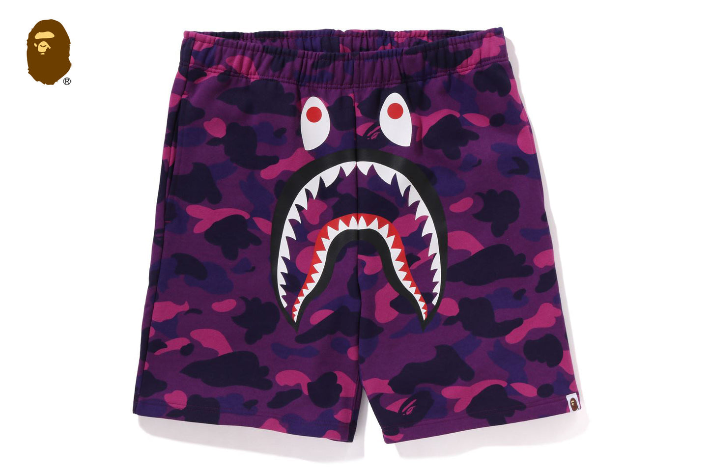 BAPE 彩色迷彩鯊魚運動短褲