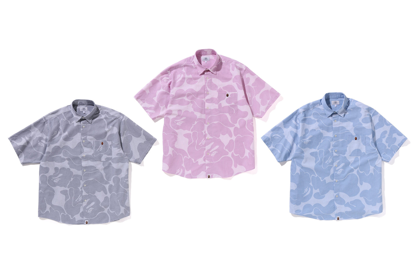 BAPE STRIPE CAMO RELAXED FIT SS SHIRT