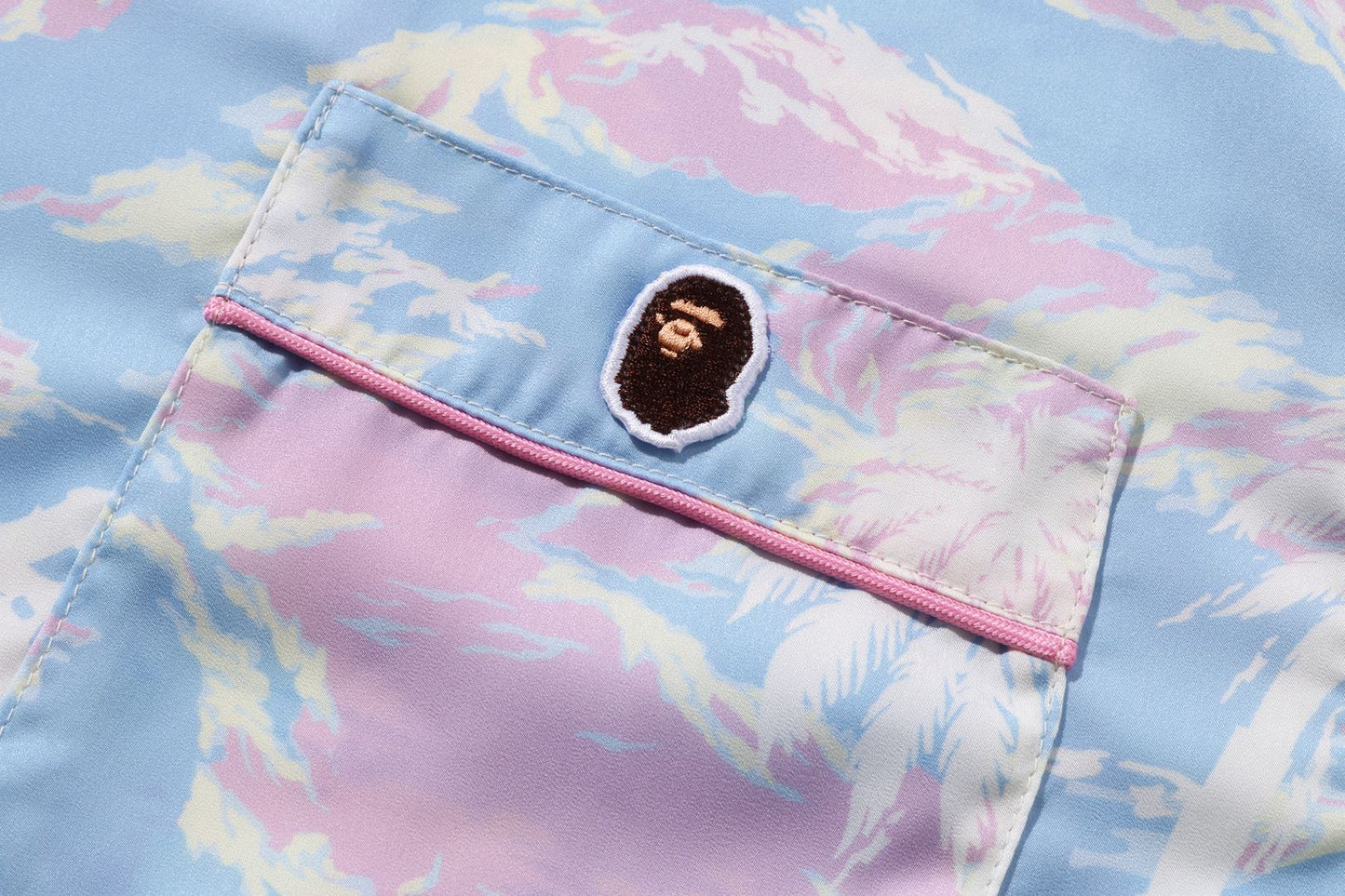 BAPE 棕櫚樹迷彩開襟襯衫