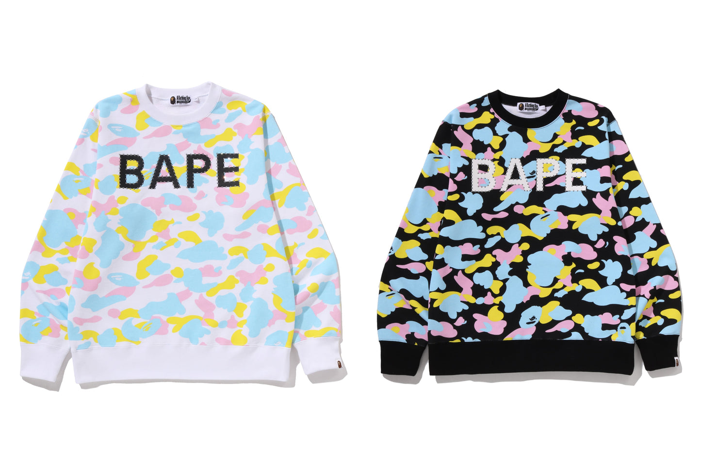BAPE NEW MULTI CAMO 水鑽常規版圓領衛衣