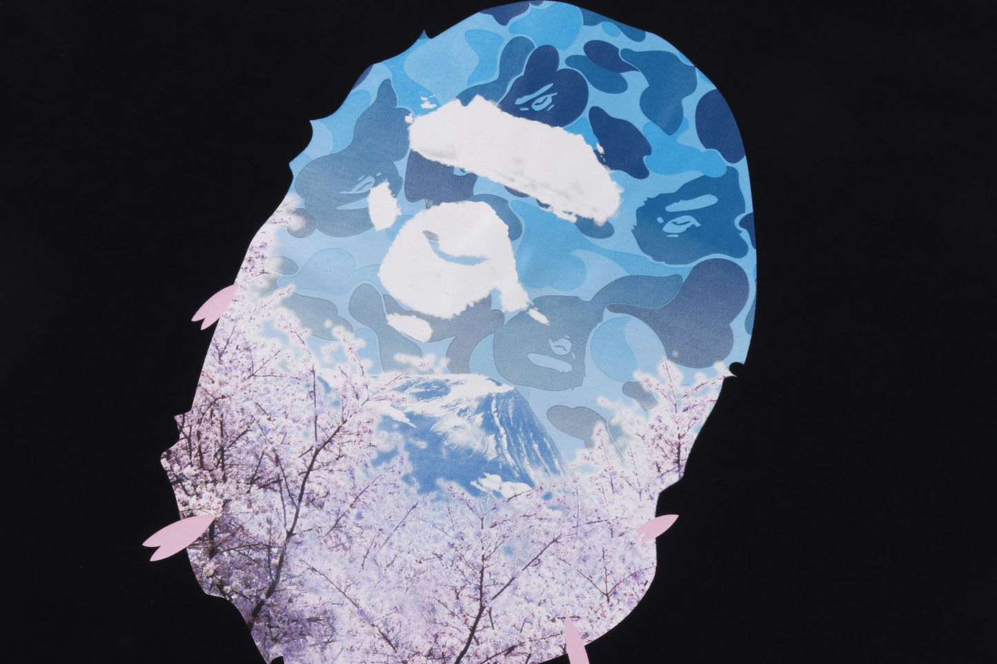 BAPE 櫻花照片猿頭短袖T恤