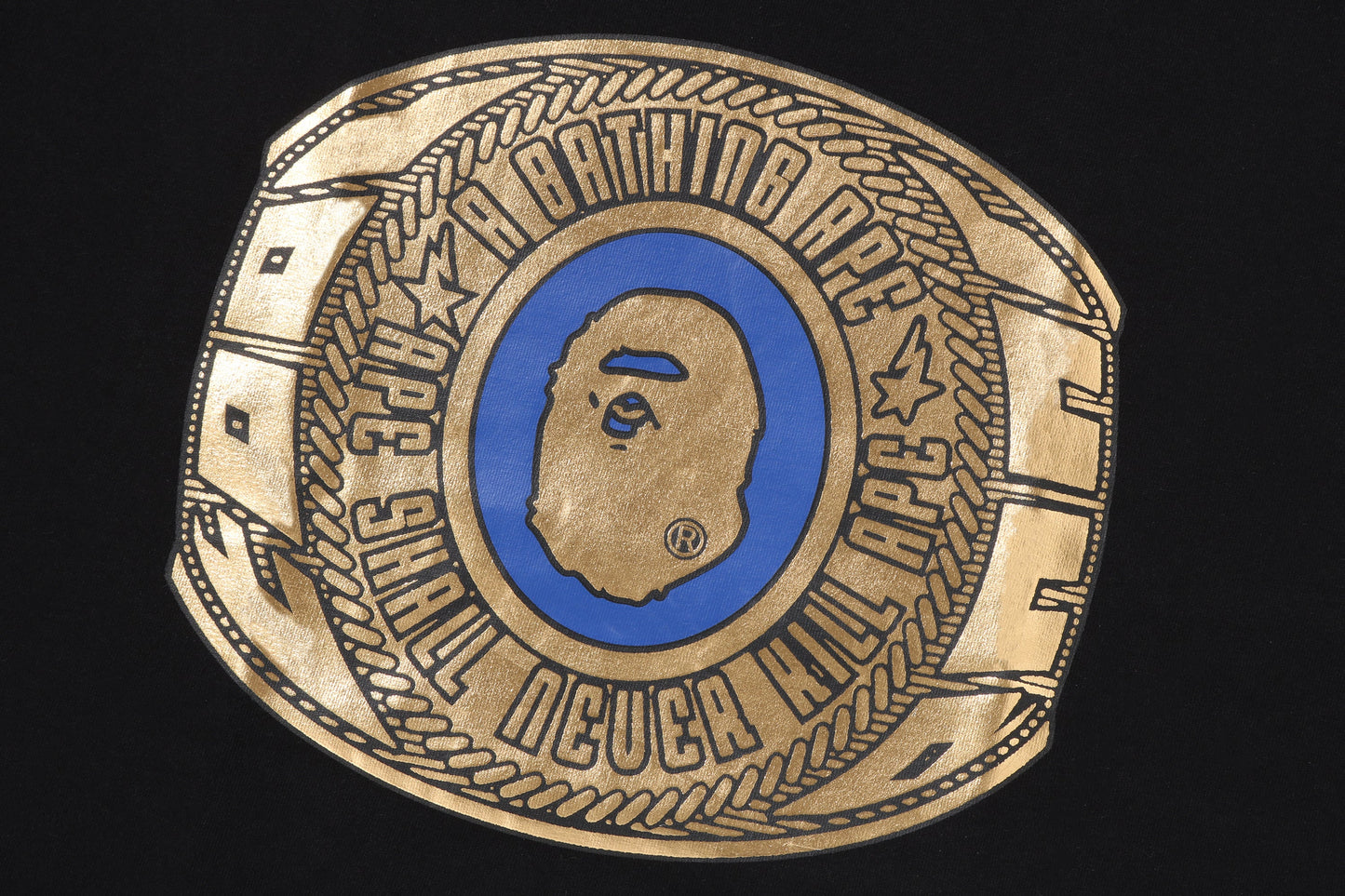 BAPE FOIL COLLEGE RING TEE BAPEC