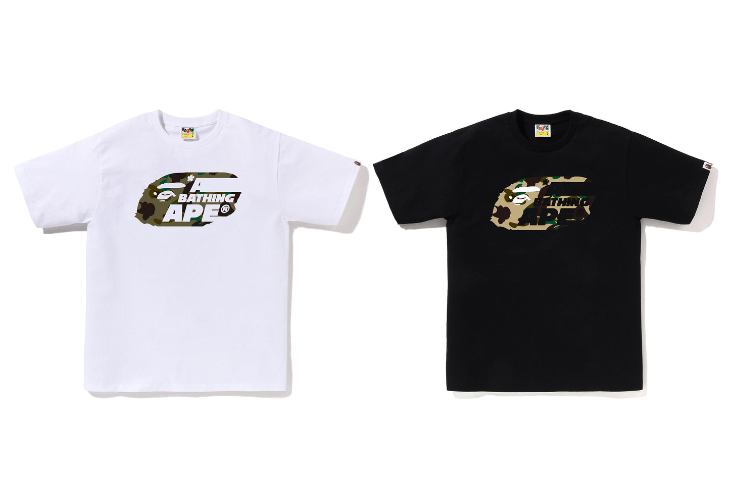 BAPE 1ST CAMO MOVING APE HEAD TEE