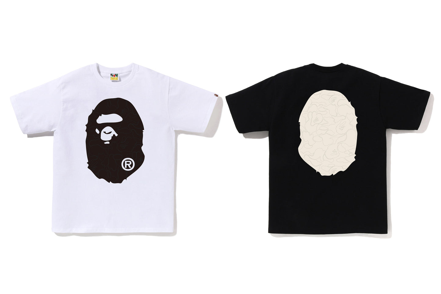 BAPE LINE CAMO BIG APE HEAD TEE