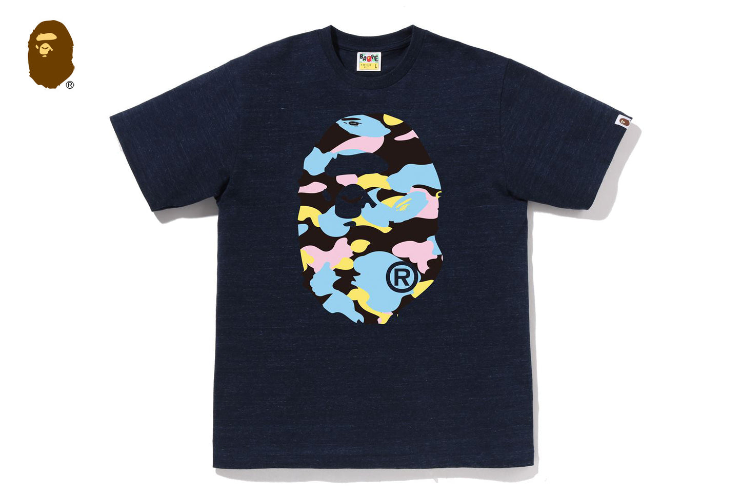 BAPE NEW MULTI CAMO BIG APE HEAD TEE