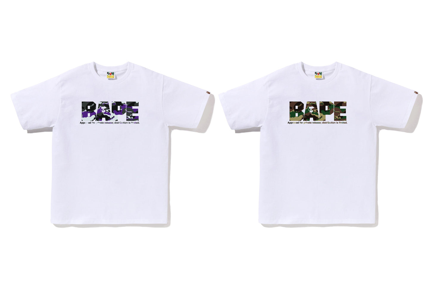 BAPE GLITCH WOODLAND CAMO ARMY BAPE TEE