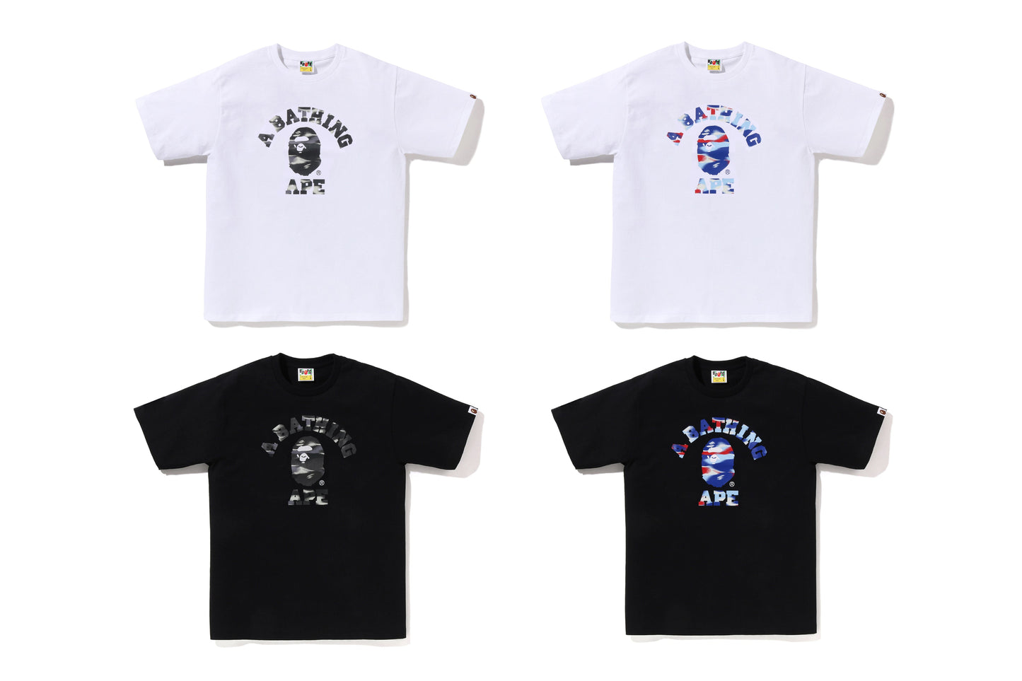 BAPE SCREEN CAMO COLLEGE TEE