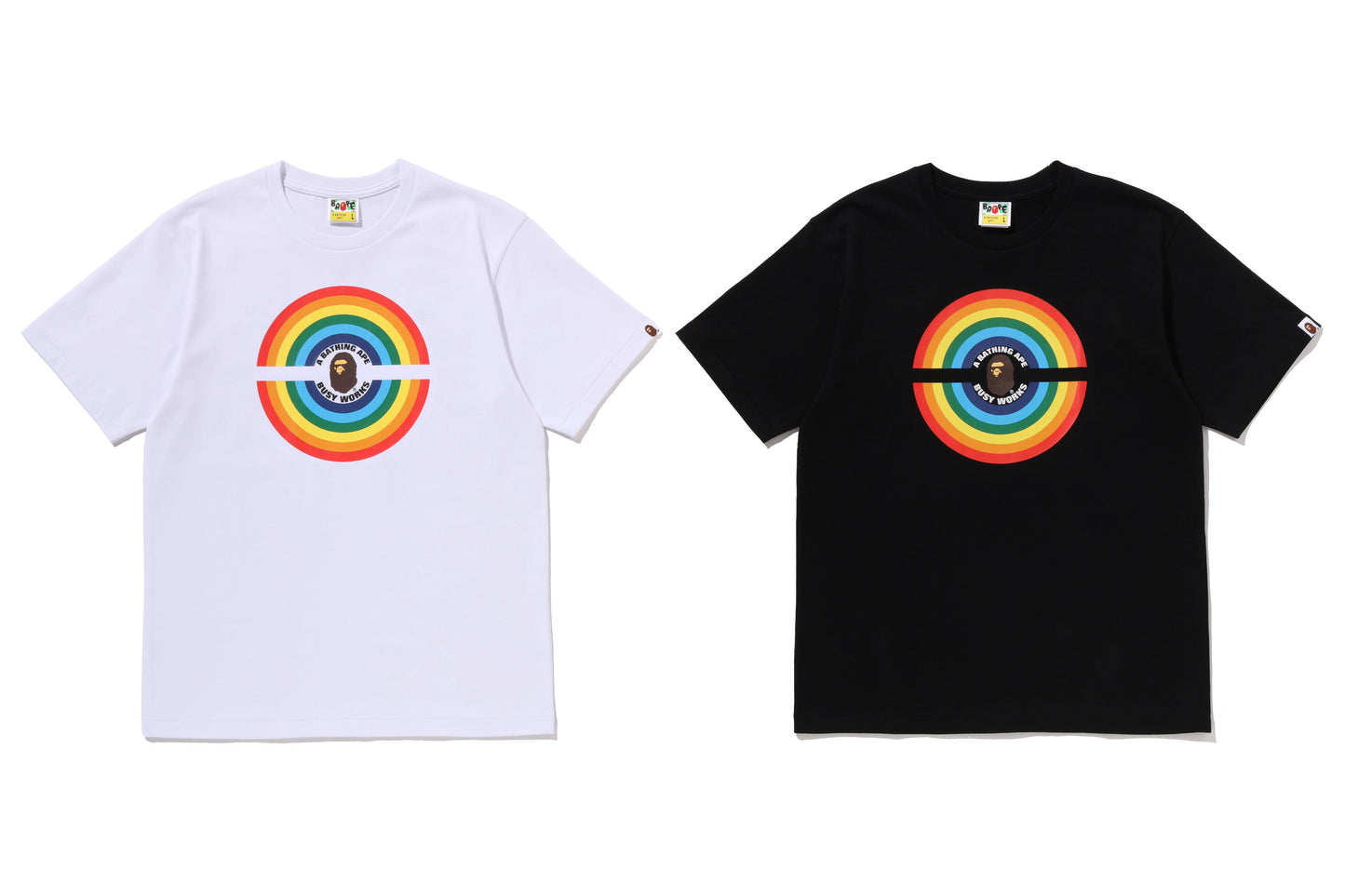 BAPE RANBOW LOGO BUSY WORKS TEE