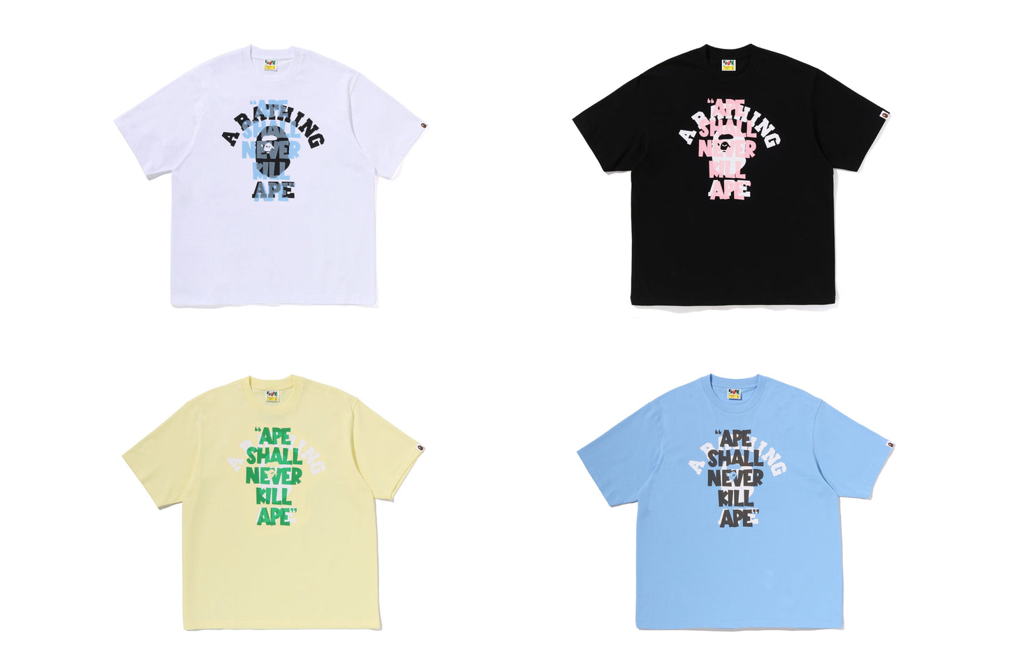 BAPE APE SHALL NEVER KILL APE COLLEGE 寬鬆版短袖T恤