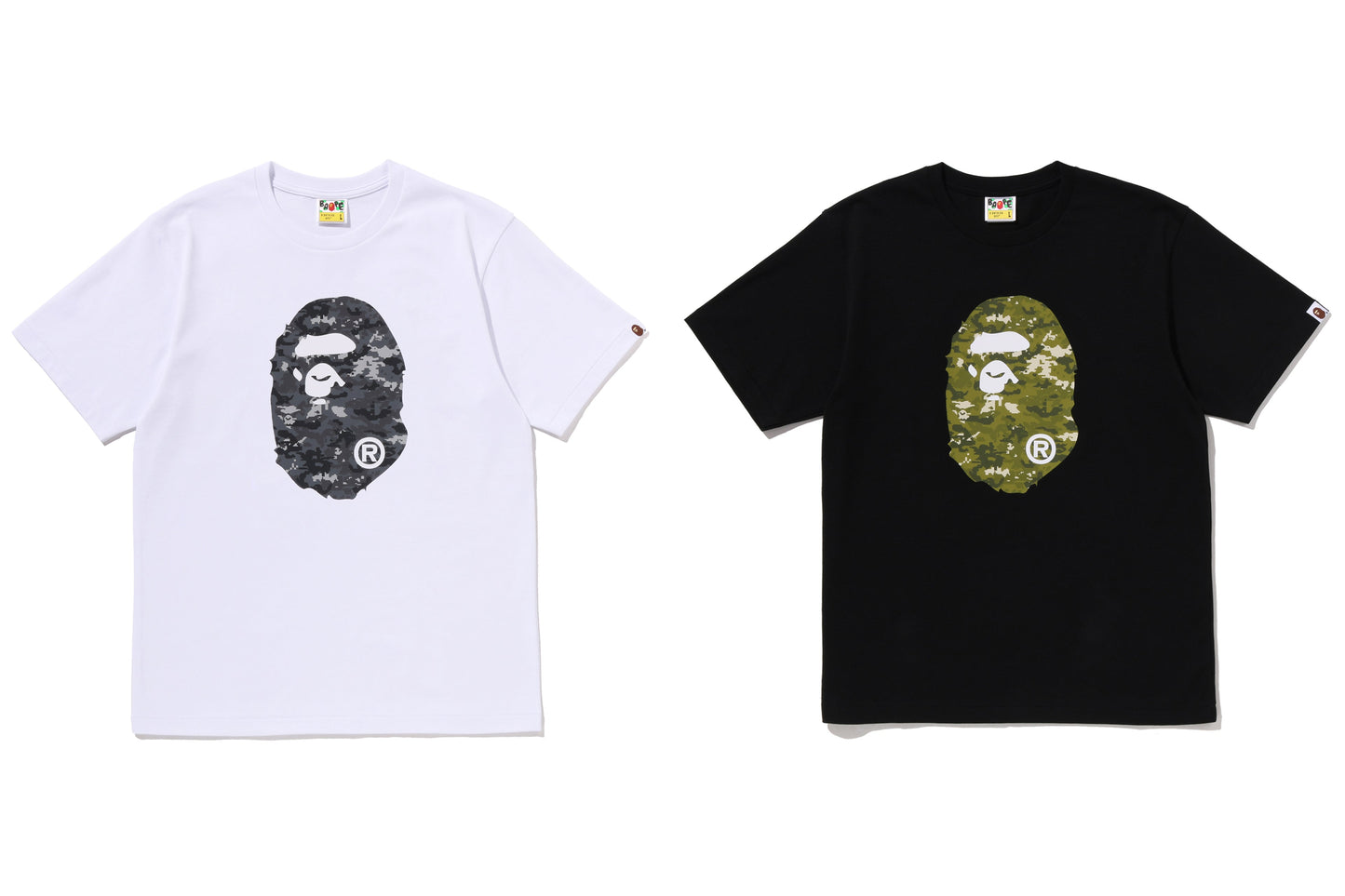 BAPE MULTI PIXEL CAMO APE HEAD TEE