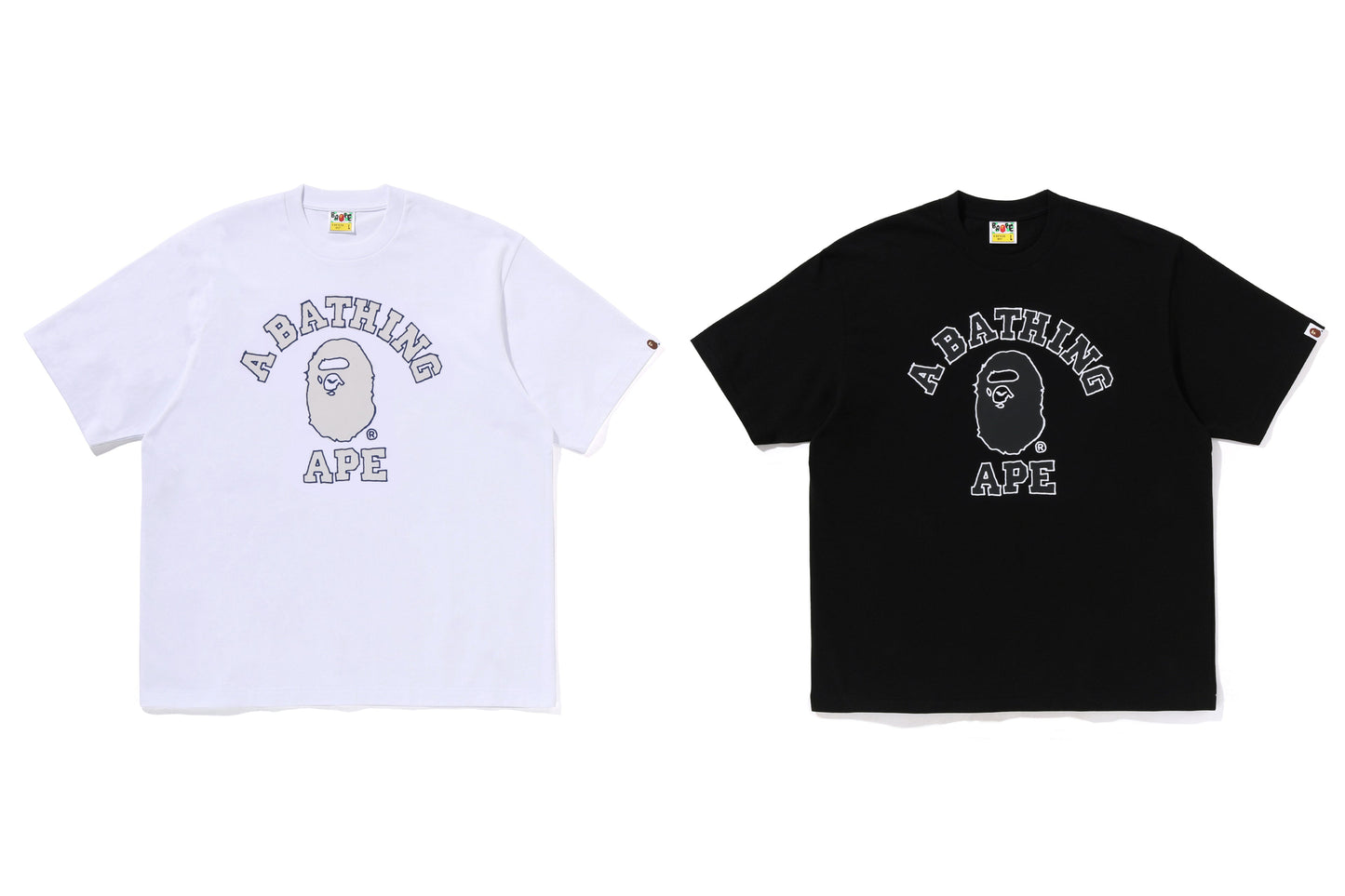 BAPE 手繪輪廓大學休閒版型短袖T恤