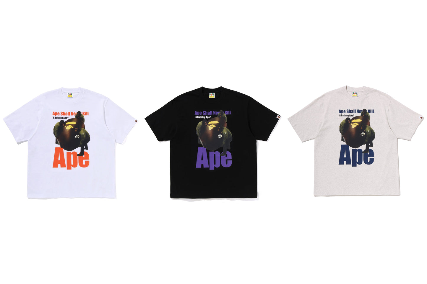 BAPE APE HEAD PHOTO PRINT 寬鬆版短袖T恤