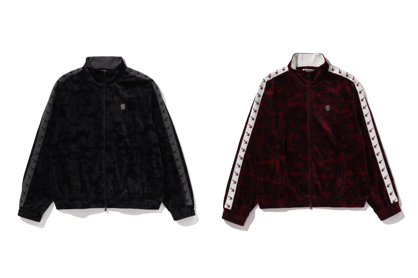 BAPE SOLID CAMO VELOUR METAL ONE POINT RELAXED FIT TRACK JACKET