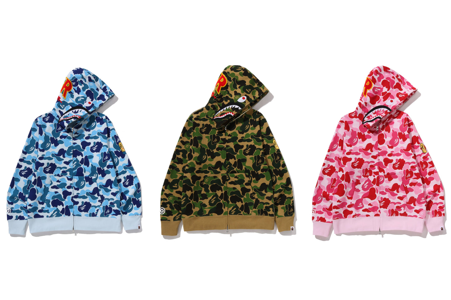 BAPE ABC CAMO 2ND SHARK FULL ZIP HOODIE