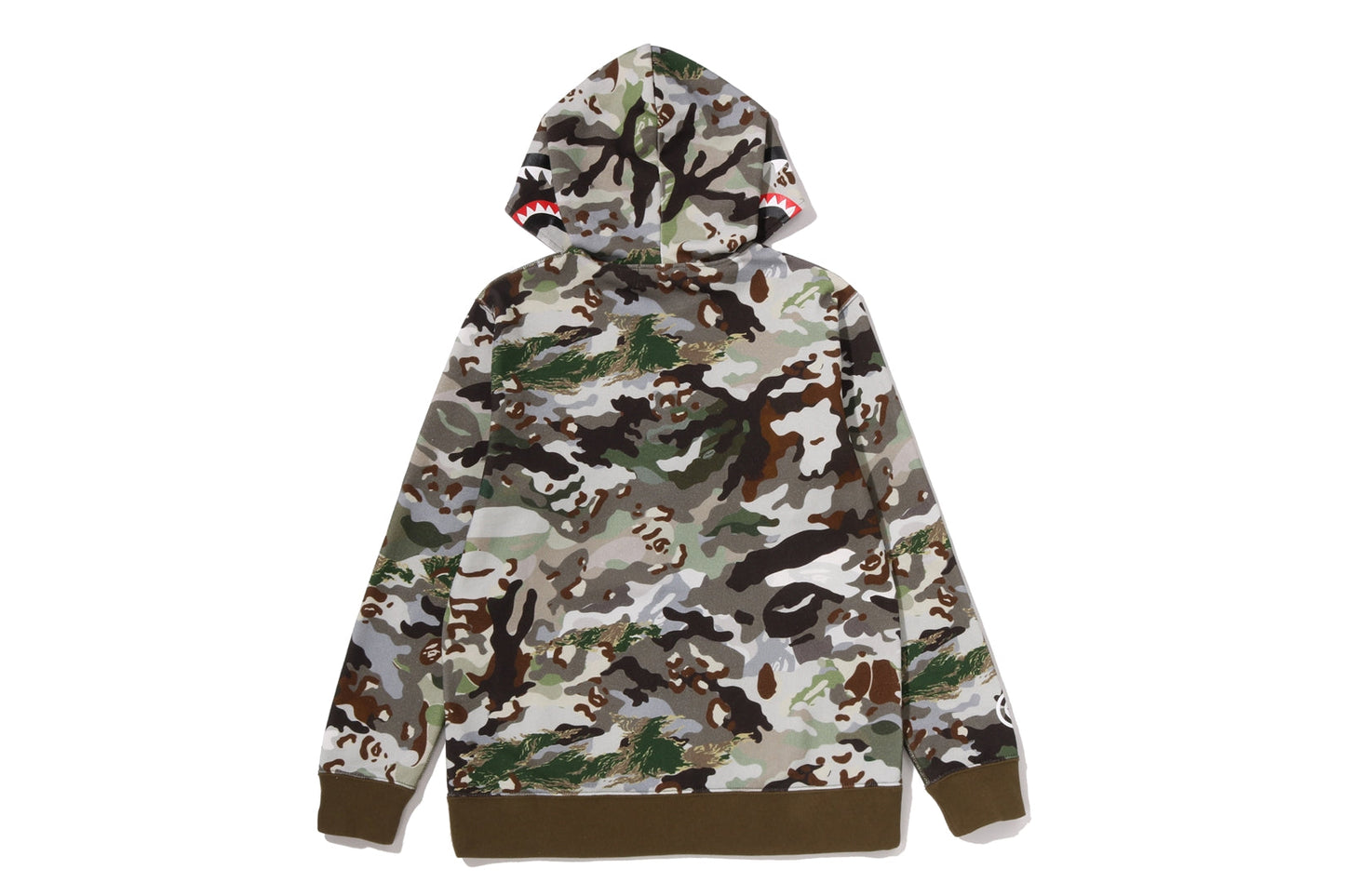 BAPE HYBRID CAMO SHARK ZIP HOODIE