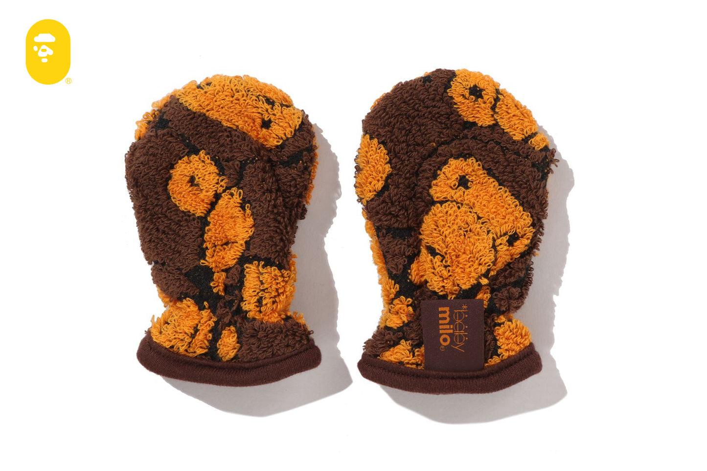 BAPE ALL BABY MILO PILE BABY MITTENS